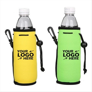 Neoprene Water Bottle Holder Drawstring Cooler